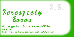 keresztely boros business card